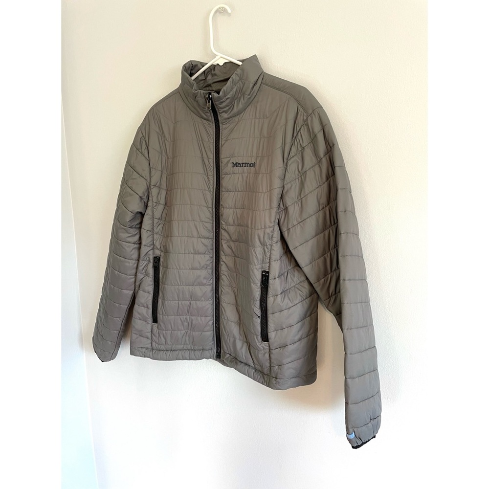 MARMOT gray puffer jacket - Picture 3 of 10